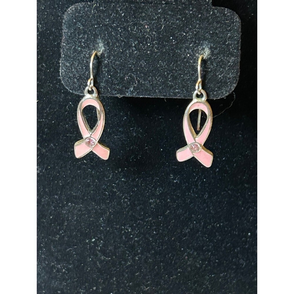 Breast Cancer Survivor Rhinestone Earrings